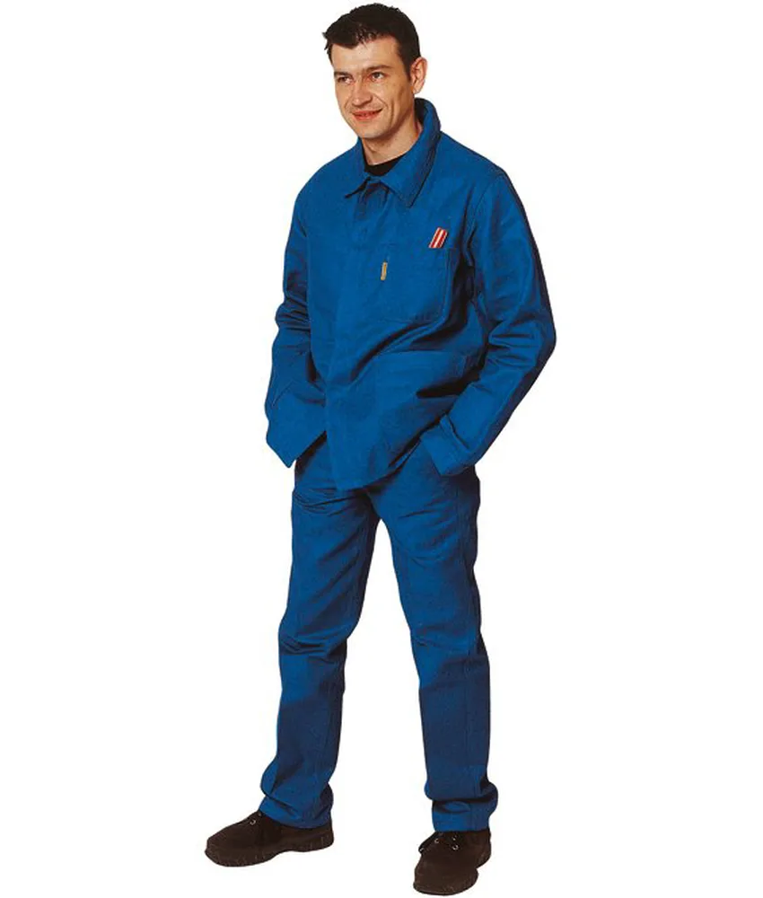 Giacca da lavoro in 100% cotone Coverguard, trattamento antirestringimento - colore blu