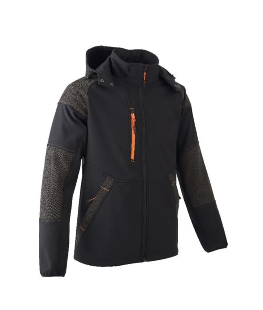 Giacca impermeabile da lavoro Coverguard Yuki II, Softshell 3 strati impermeabile e traspiranti - maniche Raglan - cappuccio rimovibile con couliss...