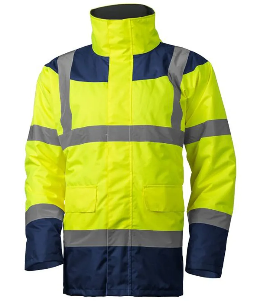 Giacca parka alta visibilità Coverguard Keta, Parka catarifrangente - Maniche 'Kimono' - cappuccio fisso - ottima protezione termica antifr...