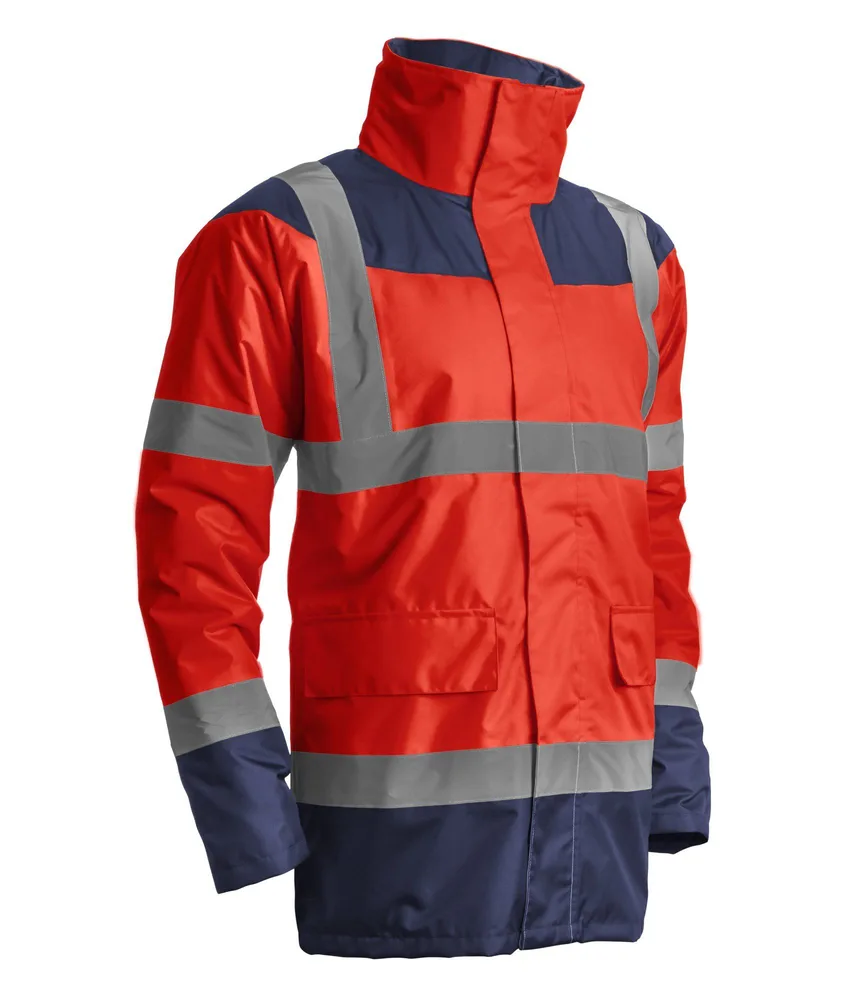 Giacca parka alta visibilità Coverguard Keta, Parka catarifrangente - Maniche 'Kimono' - cappuccio fisso - ottima protezione termica antifr...