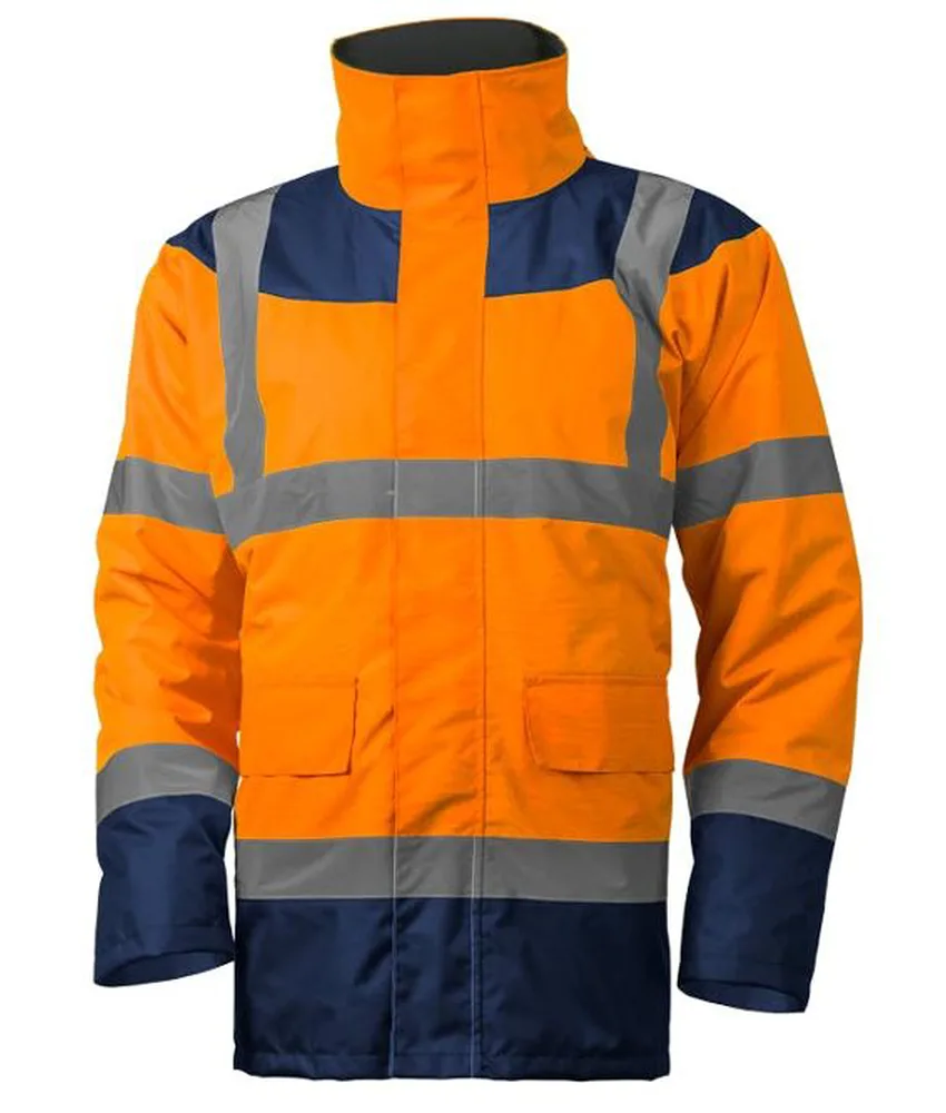 Giacca parka alta visibilità Coverguard Keta, Parka catarifrangente - Maniche 'Kimono' - cappuccio fisso - ottima protezione termica antifr...
