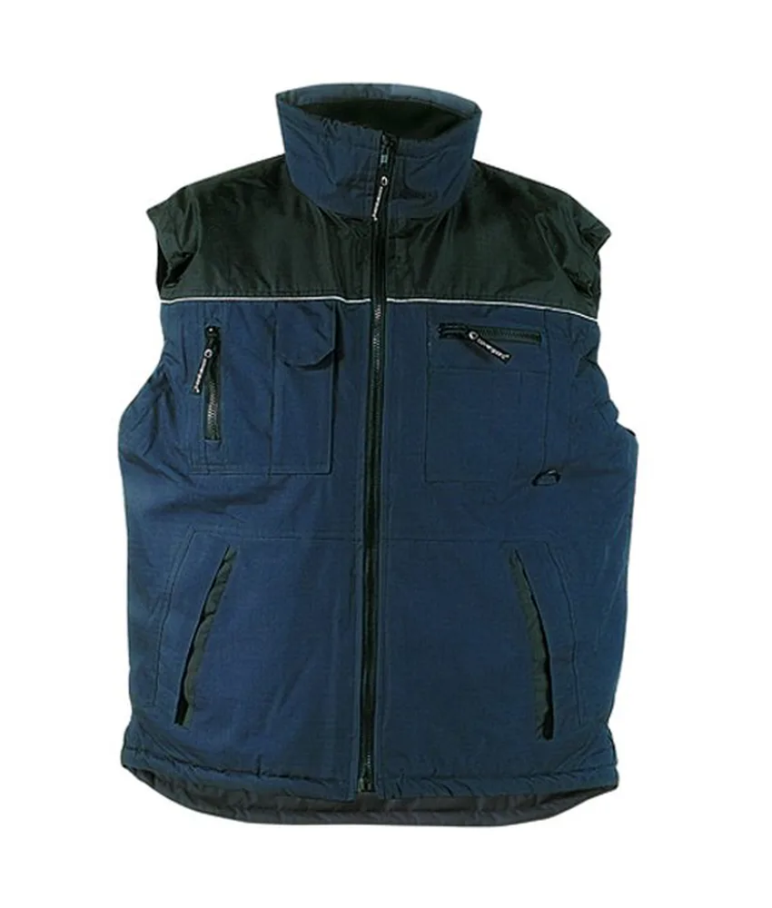 Gilet da lavoro multitasca Coverguard Ripstop, Impermeabile - tessuto Ripstop 100% - collo alto - gancetto e portabiro al petto
