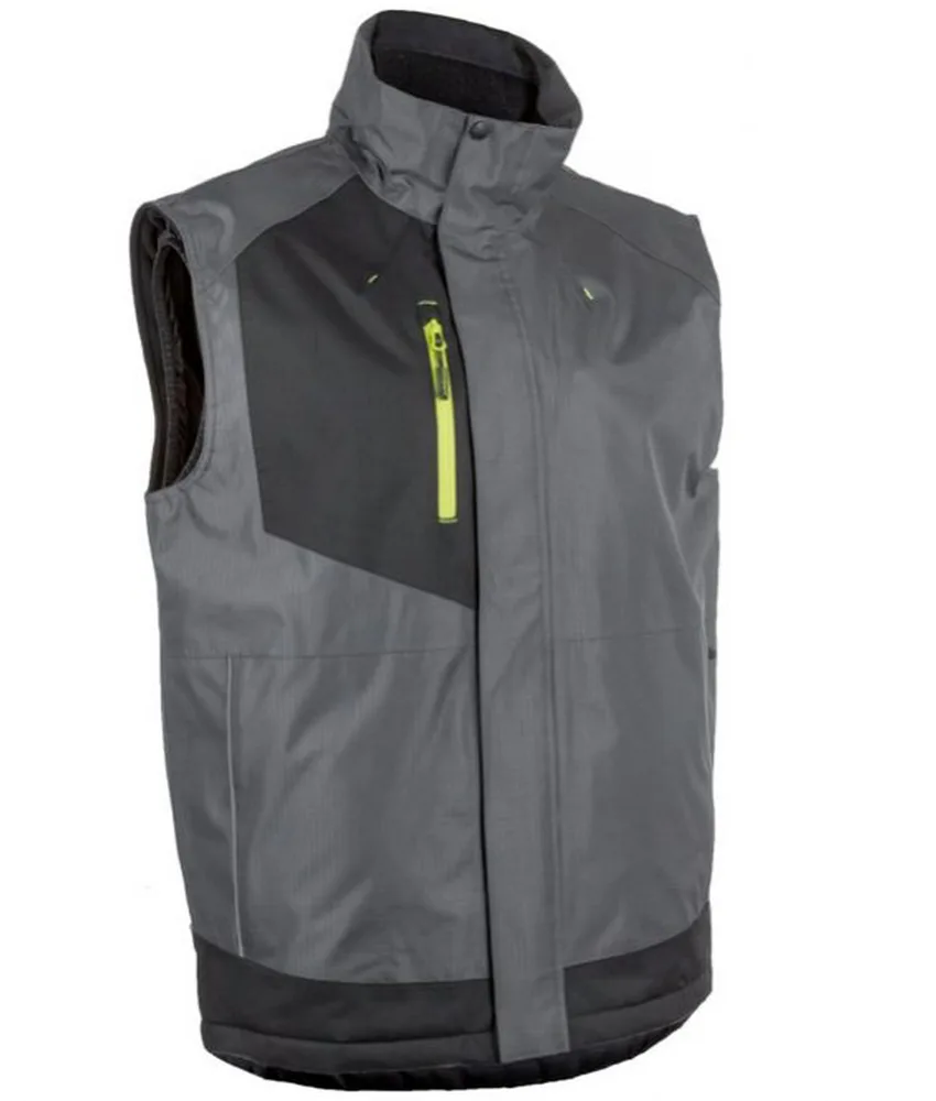Gilet impermeabile da lavoro Coverguard Azuki, Gilet da lavoro in Ripstop - impermeabile - multitasche - passante per auricolari all'interno