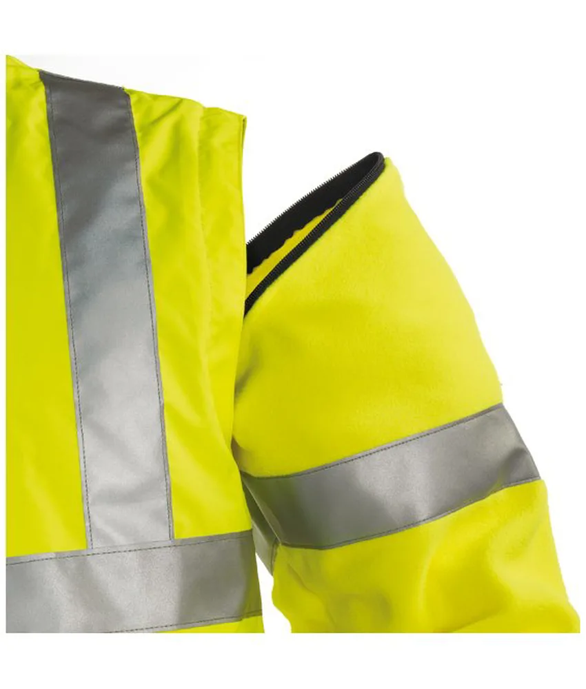 Giubbotto alta visibilità smanicabile Coverguard Hi-way, Impermeabile - 2 in 1 smanicabile - 3 tasche - cuciture impermeabili
