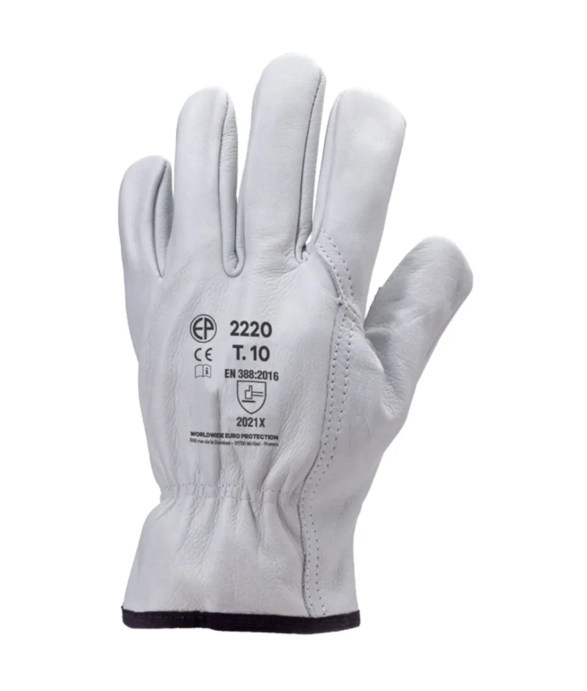 5 paia guanti antinfortunistici Coverguard EUROSTRONG 222, pollice palmato - elastico di serraggio sul dorso del polsino