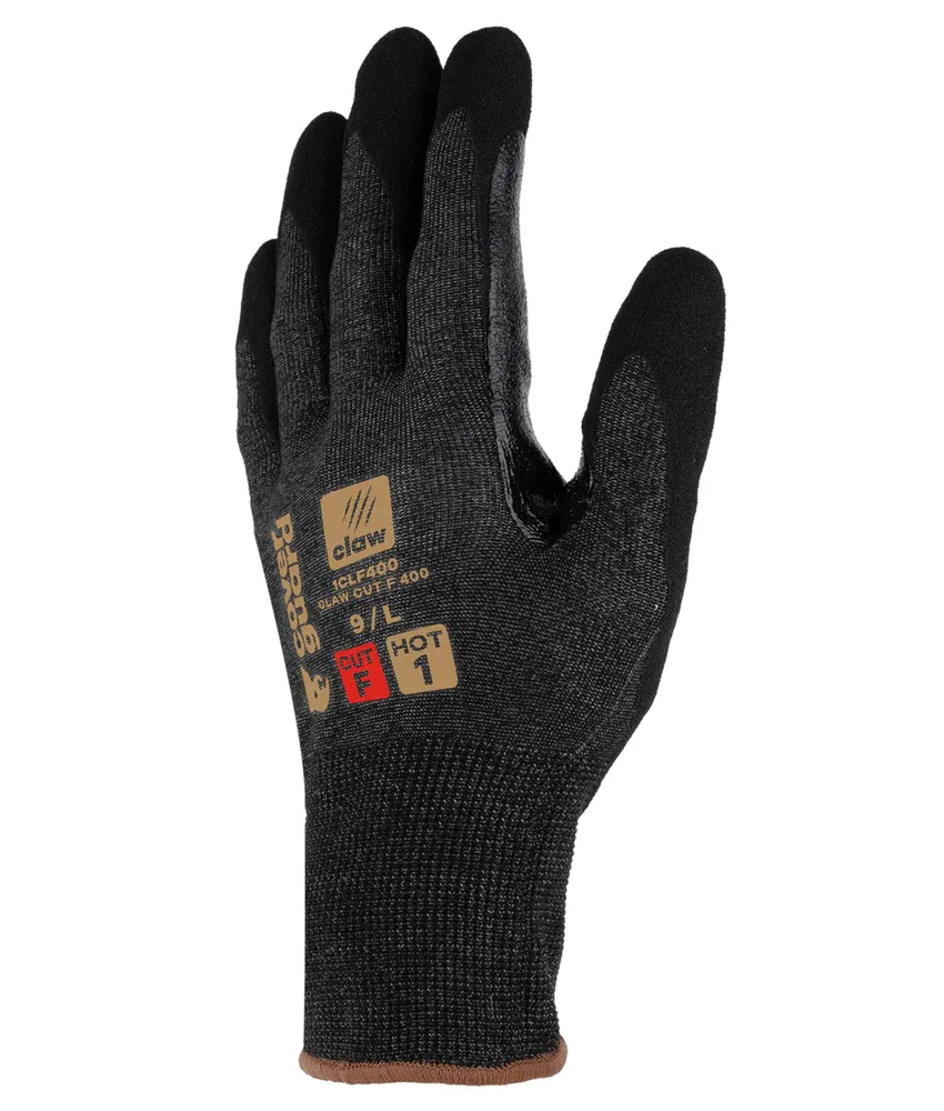 10 paia guanti antitaglio Coverguard CLAW CUT F 400, calibro 21 - spalmatura palmare nitrile sabbiato