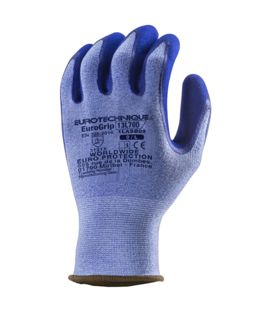 5 paia guanti antitaglio Coverguard EUROLITE 13L700, calibro 13 - doppia spalmatura palmare in schiuma di lattice