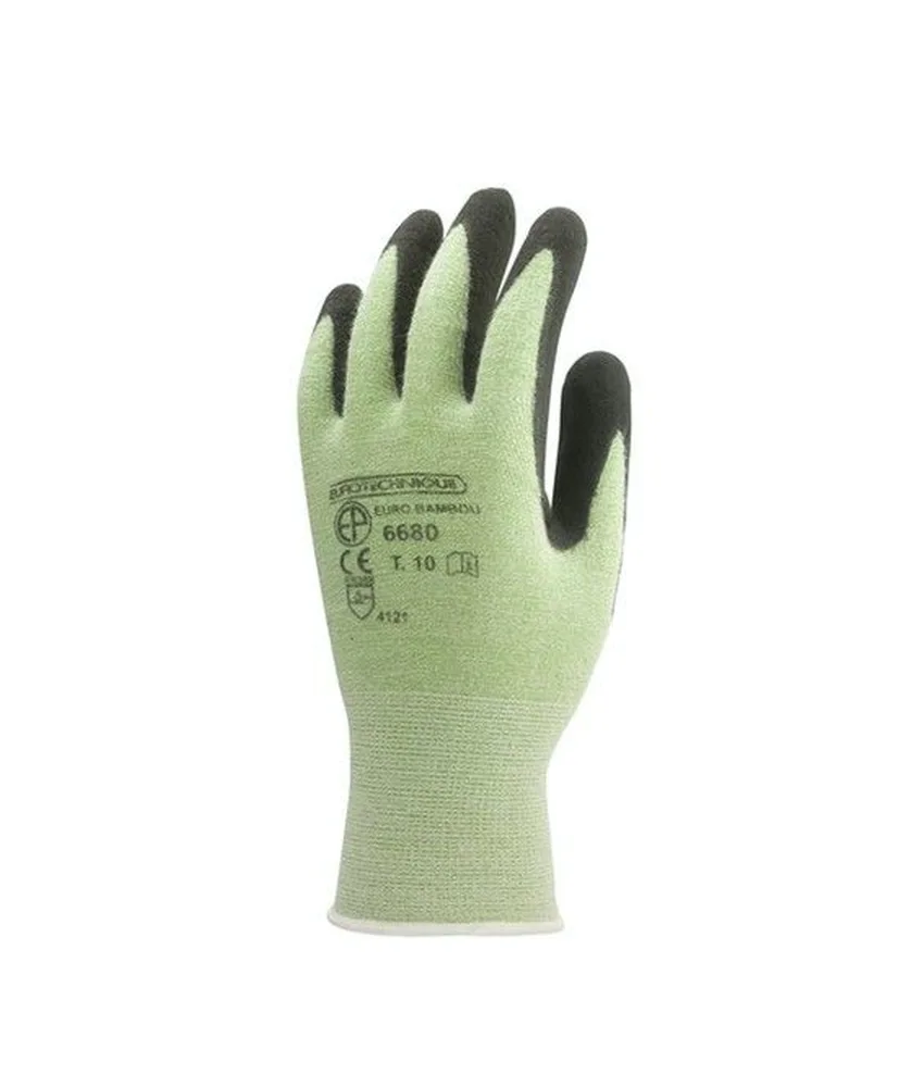 10 paia guanti da lavoro Coverguard Eurolite Bambou, Tessuto in fibre di bambù - palmo rivestito in schiuma di nitrile - senza cuciture