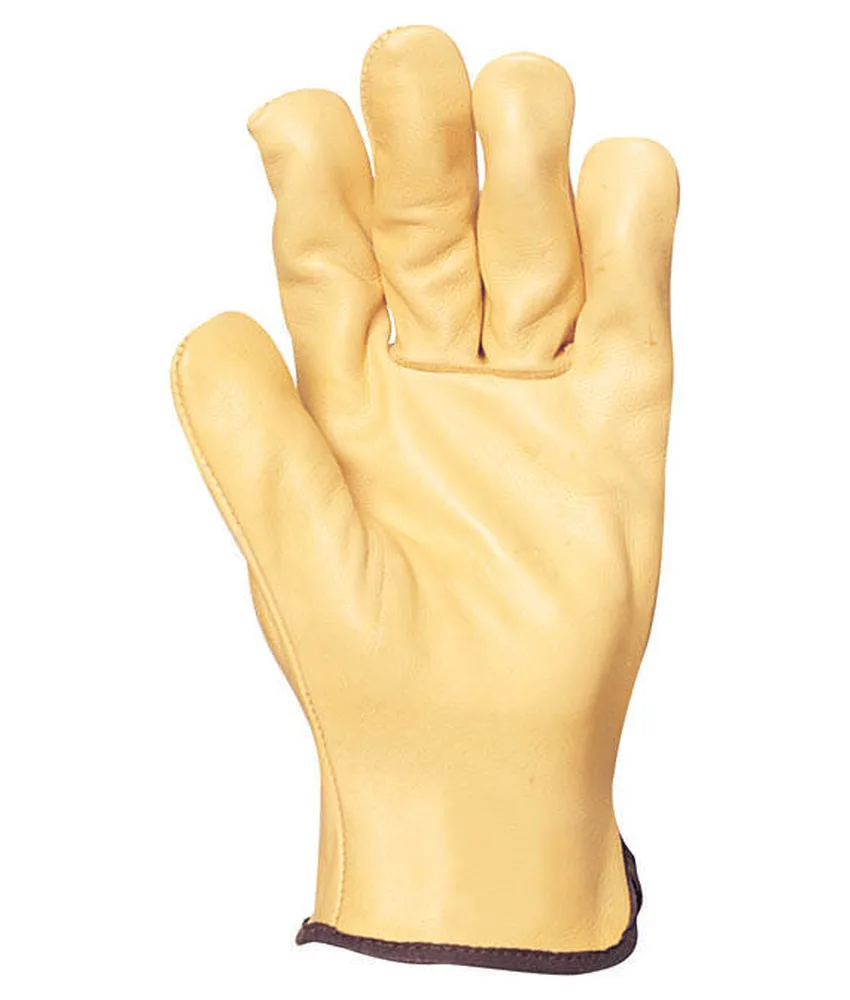10 paia guanti da lavoro in pelle di vitello Coverguard Eurostrong 2230, elastico al polso - resistente - ottima destrezza