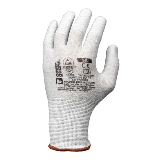 guanti da lavoro in Poliestere e Carbonio Coverguard EST70 Eurolite