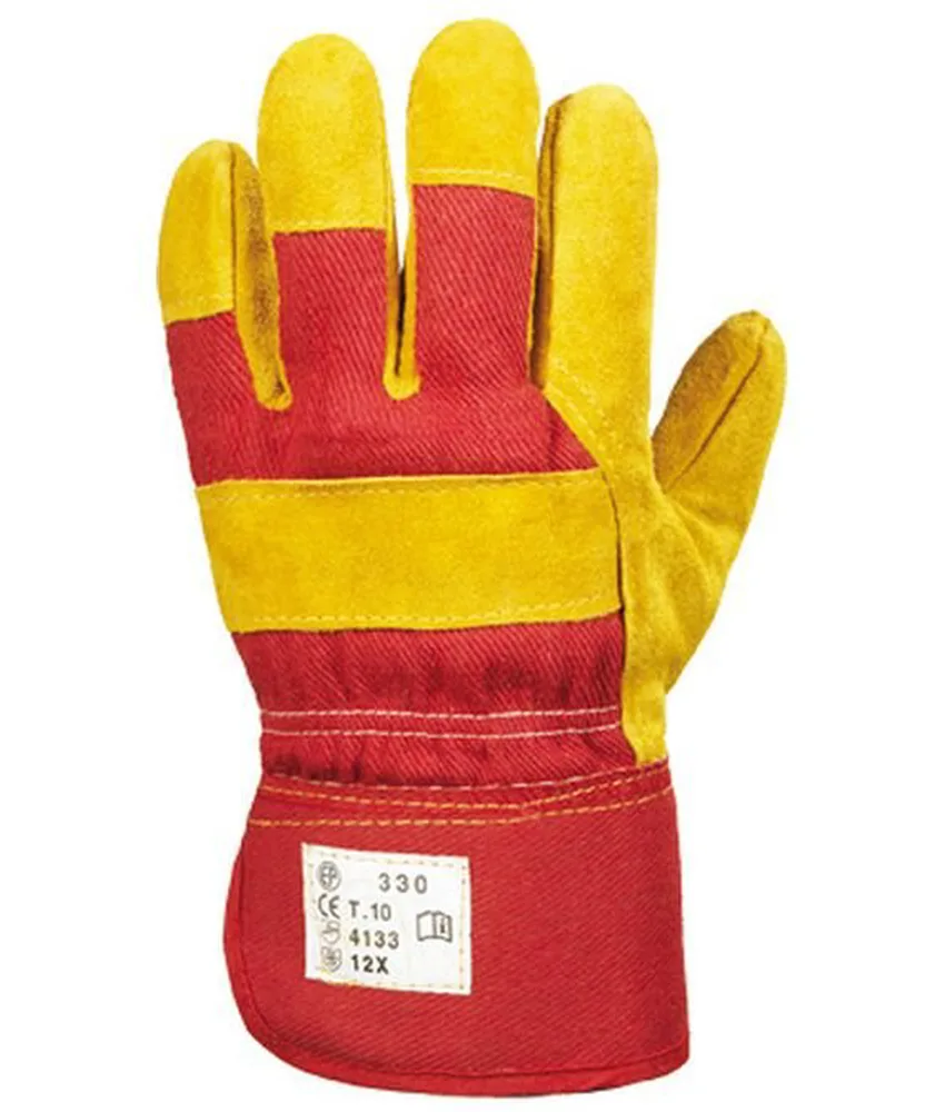 60 paia guanti da lavoro invernali in pelle Coverguard Eurowinter 330, Palmo in pelle crosta di bovino - imbottitura interna in pile