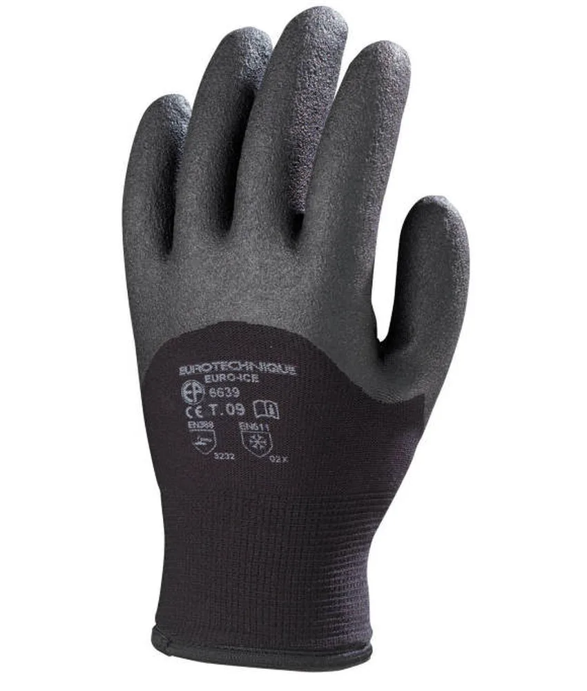 10 paia guanti da lavoro termici Coverguard Euroice, in poliammide - spalmatura in PVC-HTP - senza cuciture
