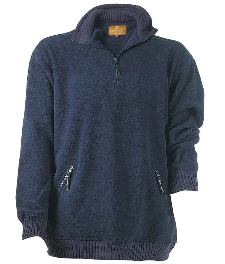 Maglione in pile da lavoro Coverguard Angara, Maglione da lavoro collo alto - traspirante - chiusura zip