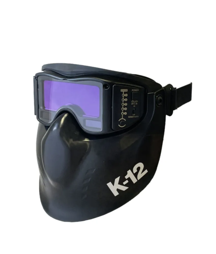 Maschera per saldatura Weltek K-12, per ambienti di saldatura ristretti e confinati - 2 sensori d'arco
