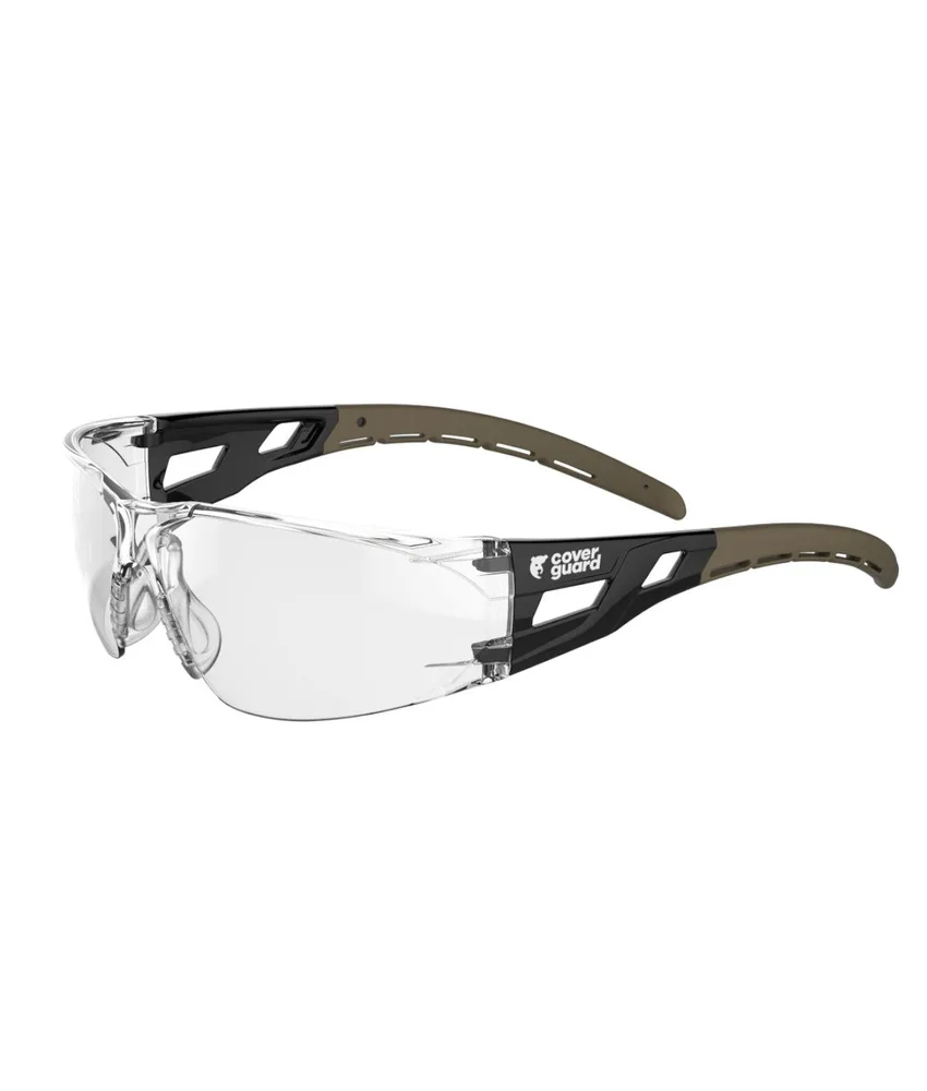 10 paia occhiali protettivi Coverguard LIMELUX VR, con lenti trasparenti - 0% metallo