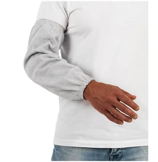 Paio di manicotti per saldatura in pelle crosta lunghezza 40 cm