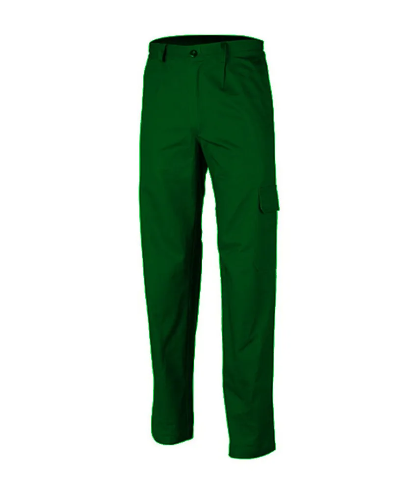 Pantaloni da lavoro stretch Coverguard Partner in offerta, colore verde - vita elasticizzata - 100% cotone