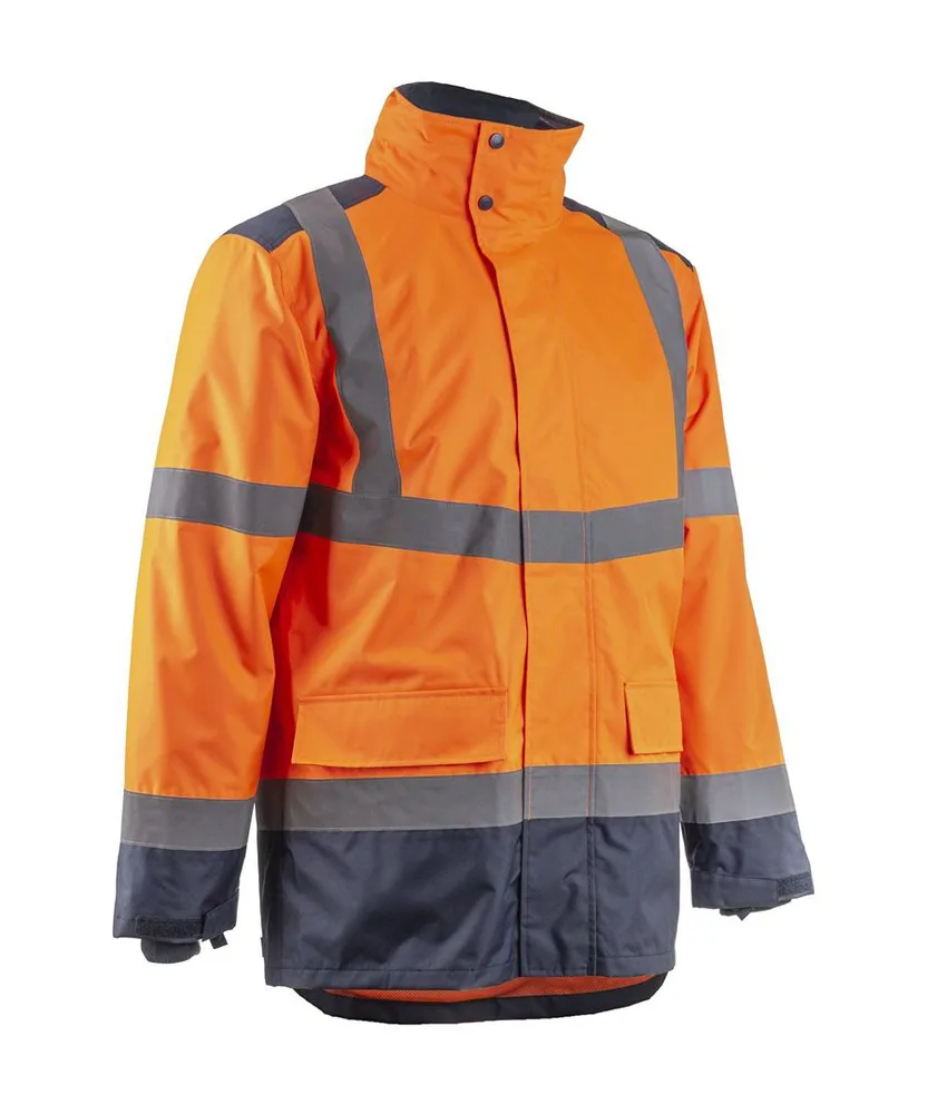 Parka impermeabile alta visibilità Coverguard Kazan, Giacca parka catarifrangente con cappuccio - 100% Poliestere impermeabile - traspirante - mult...