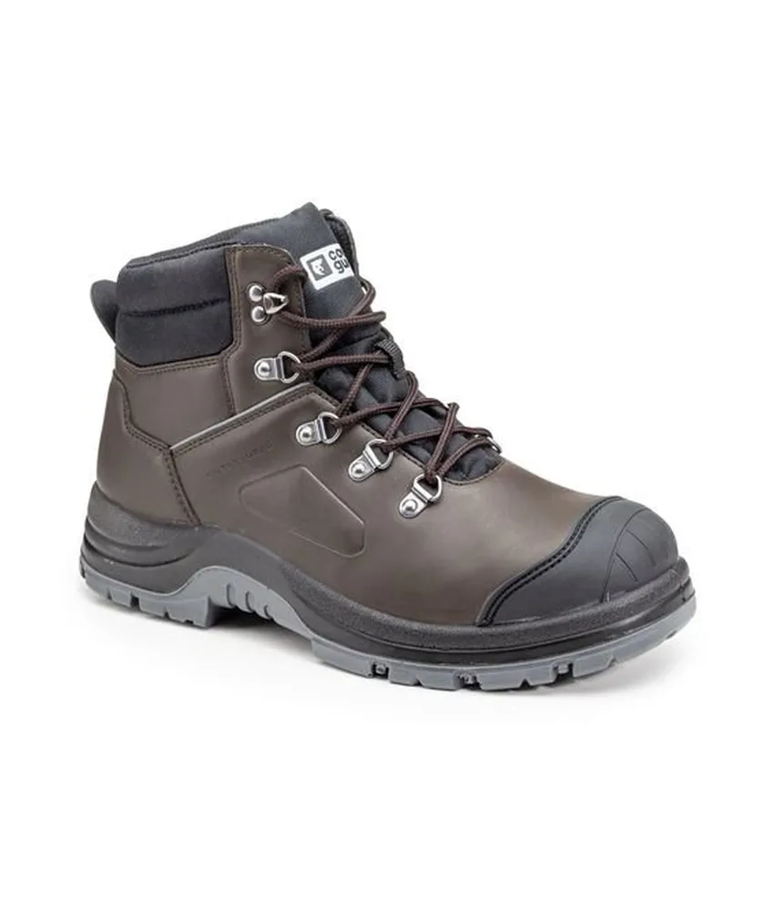 Scarpe antinfortunistiche alte in pelle crosta in offerta, fodera maglia 3D microareata - puntale in acciaio