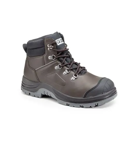 Scarpe antinfortunistiche alte in pelle crosta  in offerta