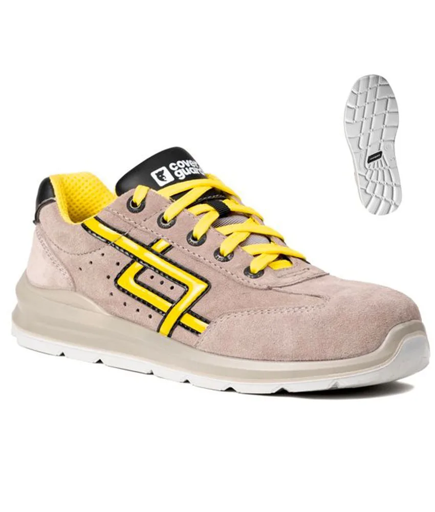 Scarpe antinfortunistiche S1P Coverguard Galena, tomaia in pelle - scamosciata - traforata