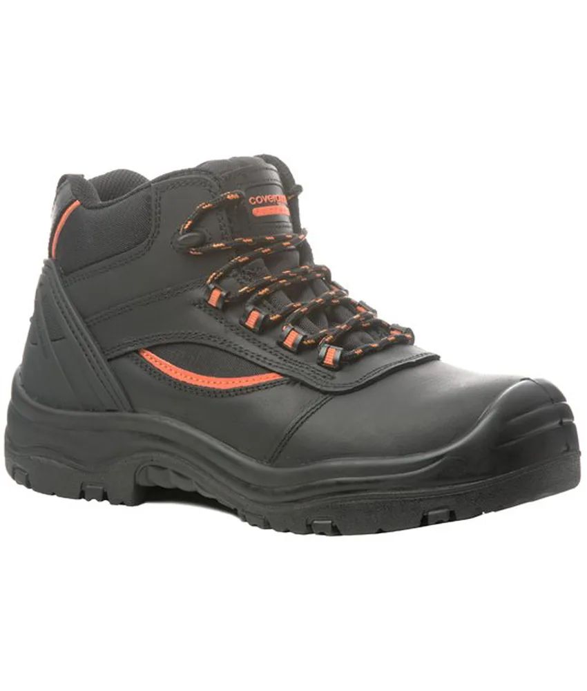 Scarpe antinfortunistiche S3 inserti in tessuto Coverguard Pearl, SRC - pelle inserti in tessuto