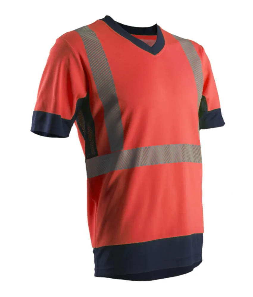 T-shirt ad alta visibilità Coverguard Komo II, T-shirt alta visibilità manica corta - 100% poliestere