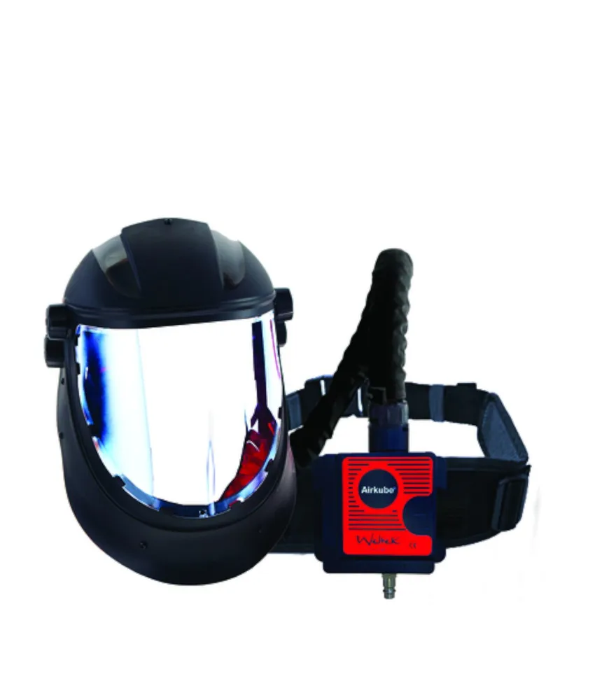 Visore per smerigliatura con regolatore d'aria Weltek Navitek Airkuke Visor, allarme acustico di bassa pressione - portata d'aria regolabile