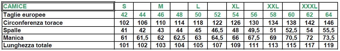 taglia per camice BON 8386C