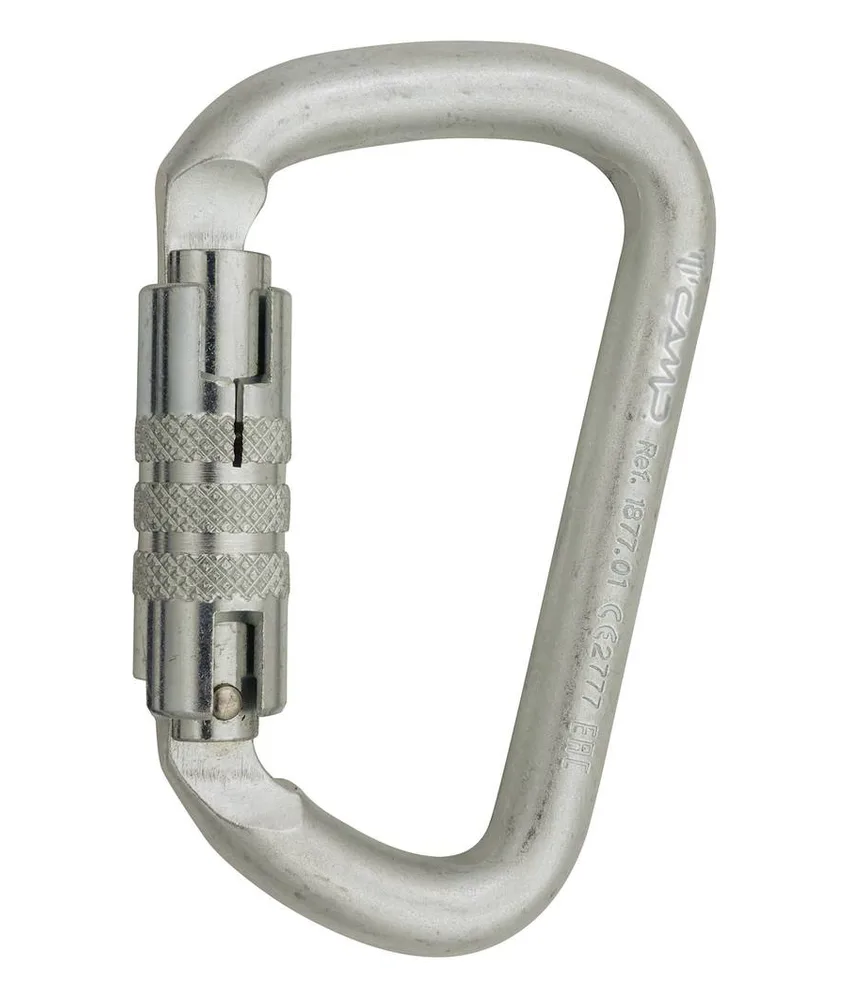 D PRO 2LOCK - Moschettone Camp, Il moschettone in acciaio più resistente della gamma C.A.M.P., adatto agli usi più intensivi.