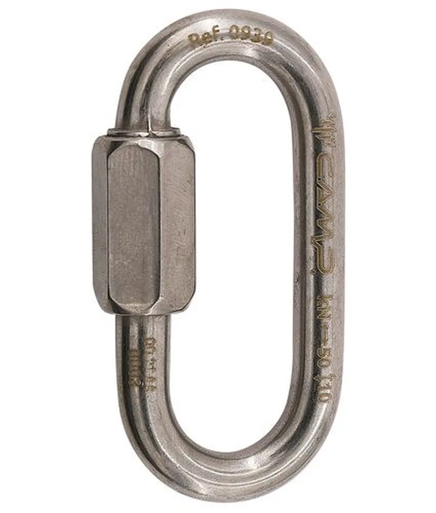 Moschettone Camp Oval Quick Link Stainless, per connessioni fisse ad alta resistenza