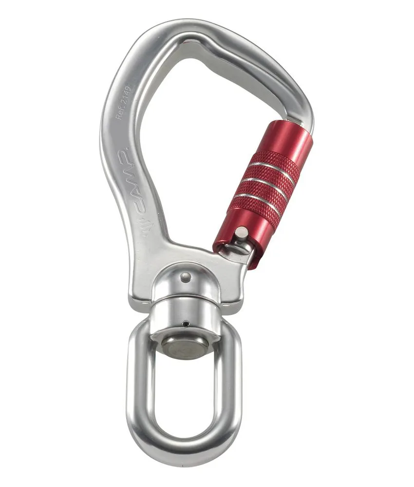 SWIVEL ALU HOOK 3LOCK - Connettore Camp, in lega d'alluminio dotato di funzione girevole
