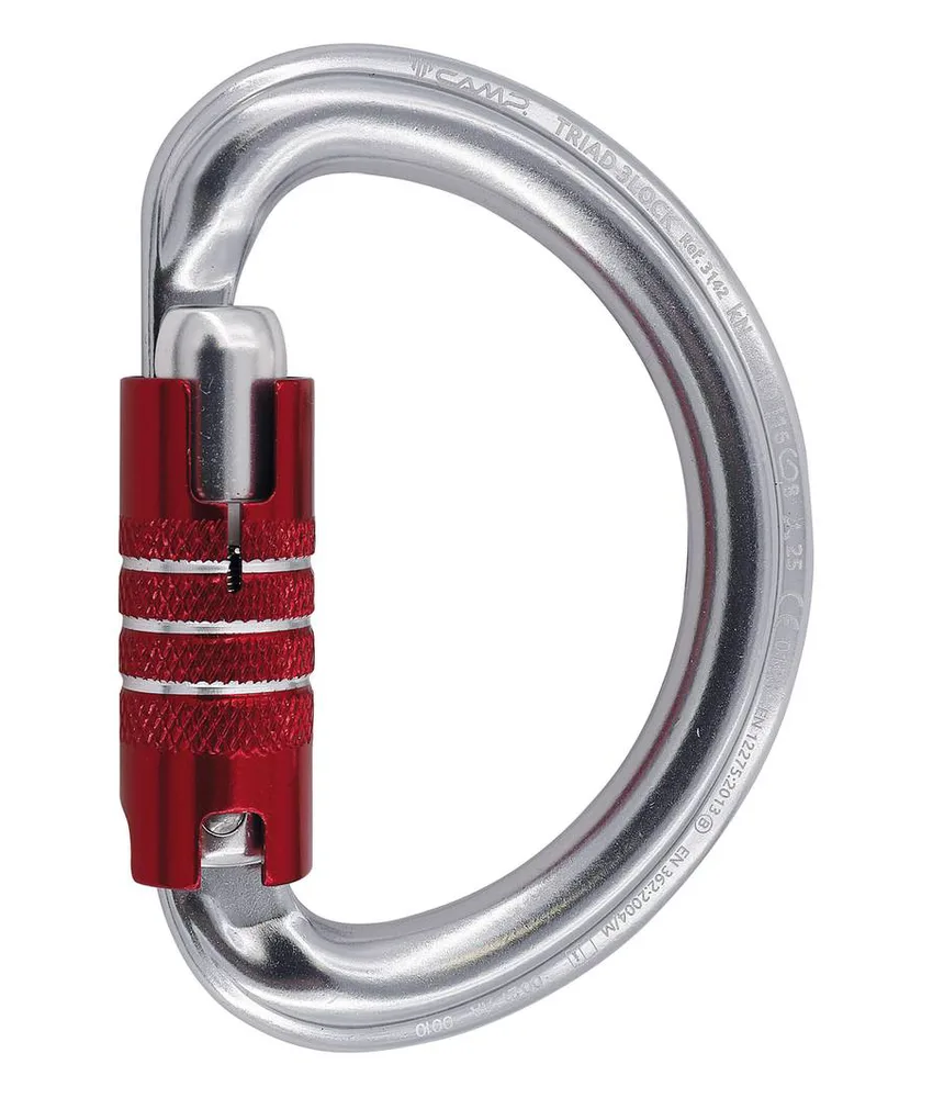 TRIAD 3LOCK - Moschettone Camp, in lega d'alluminio con forma semicircolare