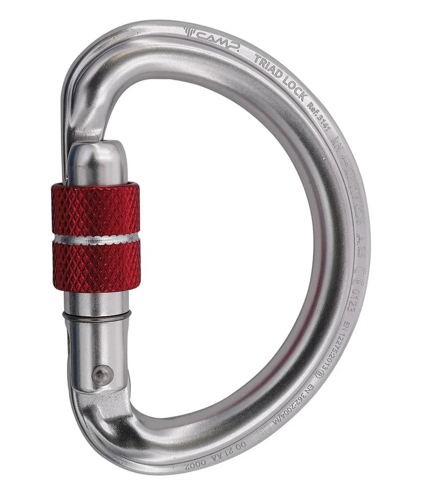TRIAD LOCK - Moschettone Camp, in lega d'alluminio con forma semicircolare