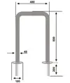 Archetto parapedonale Safemax in acciaio inox