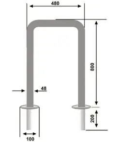 Archetto parapedonale Safemax in acciaio inox