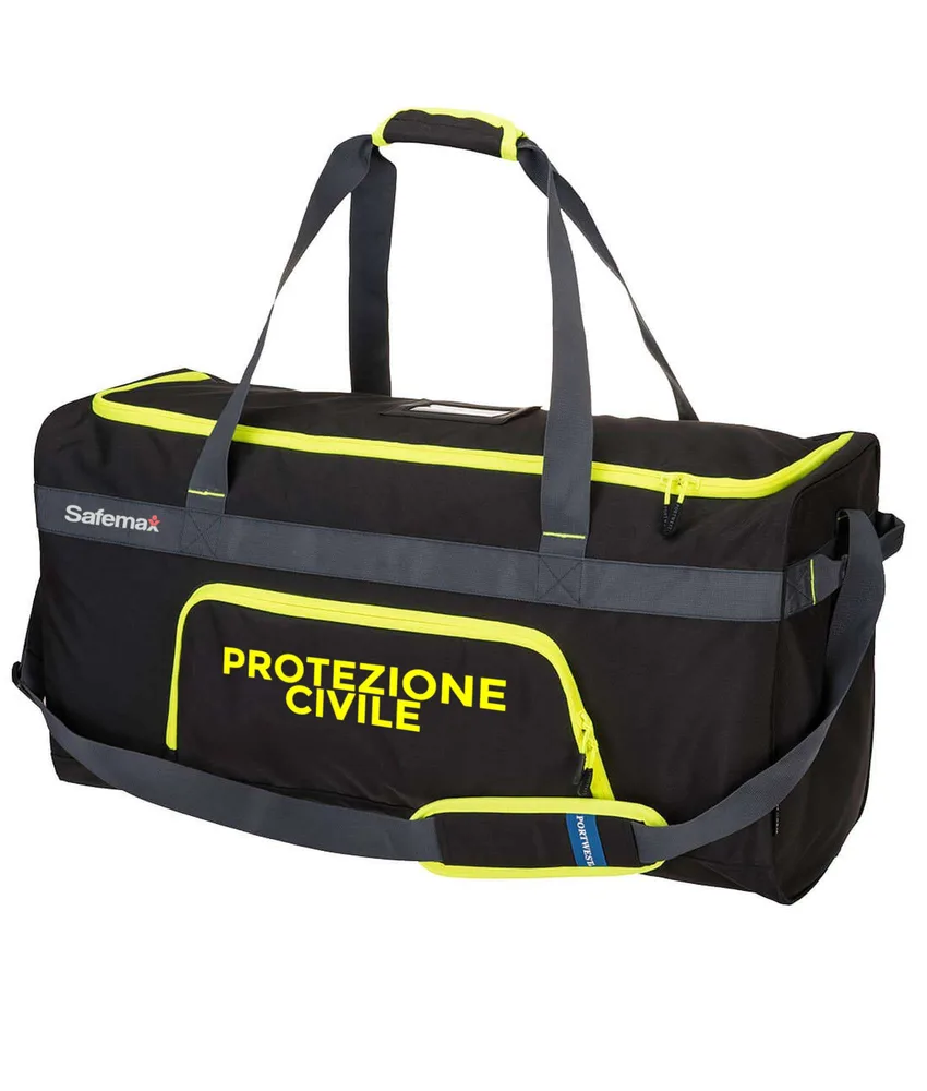 Borsa vuota Safemax per protezione civile, borsone in poliestere da utilizzare per kit e abbigliamento protezione civile