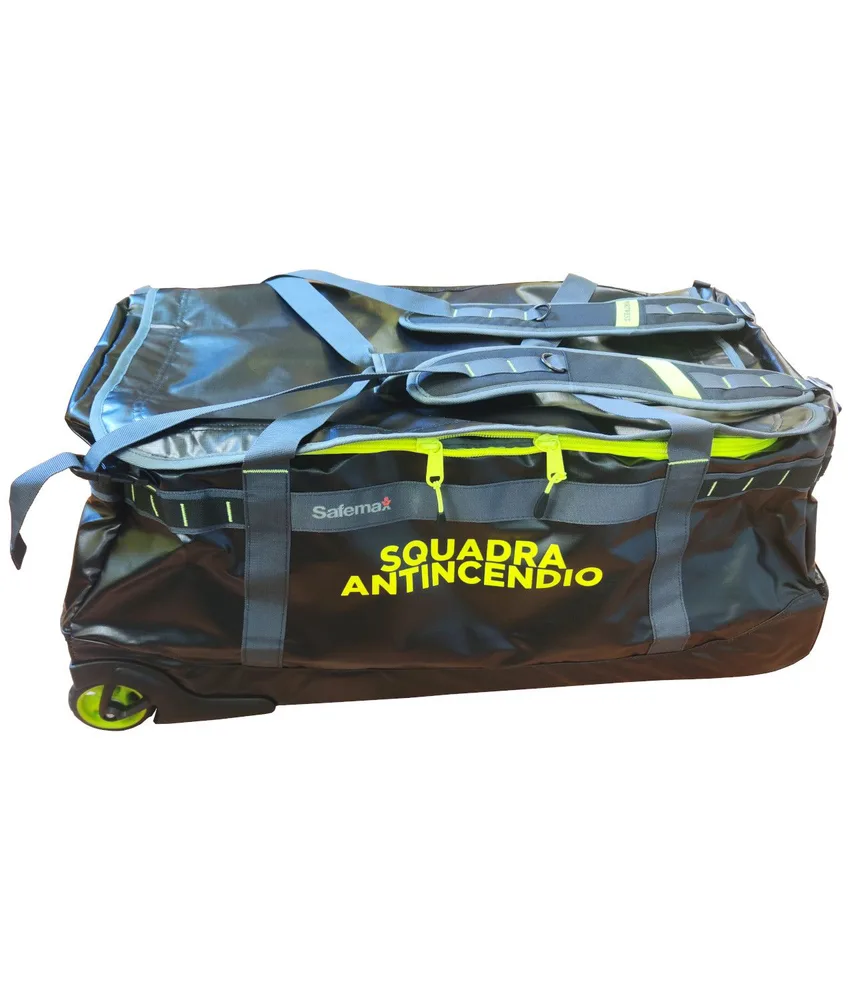 Borsone trolley vuoto Safemax per squadra antincendio, impermeabile - capacità 100 lt - da utilizzare per kit squadre di emergenza