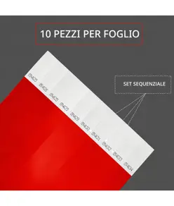 braccialetti in carta impermeabili con chiusura adesiva