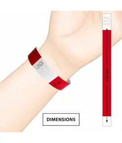 braccialetti in carta impermeabili con chiusura adesiva