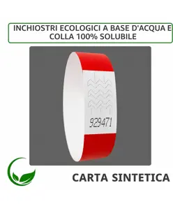 braccialetti in carta impermeabili con chiusura adesiva
