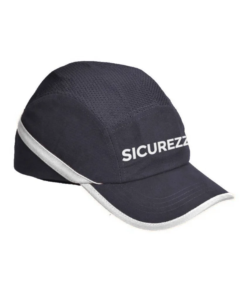Cappellino paracolpi Safemax per Servizio di Sicurezza, rivestito in cotone - antiurto e sportivo