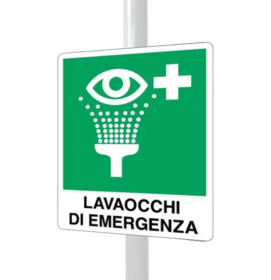 Cartello segnaletico lavaocchi di emergenza