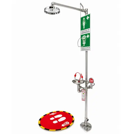 Doccia e lavaocchi di emergenza in acciaio inox Safemax