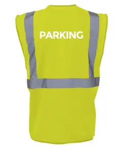 Gilet alta visibilità Safemax con scritta PARKING