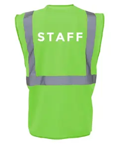 Gilet alta visibilità Safemax con scritta STAFF