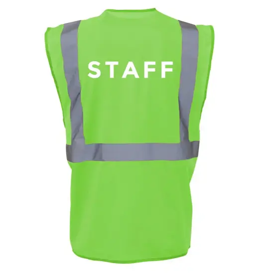 Gilet alta visibilità Safemax con scritta STAFF
