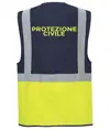 Gilet alta visibilità Safemax personalizzato per protezione civile