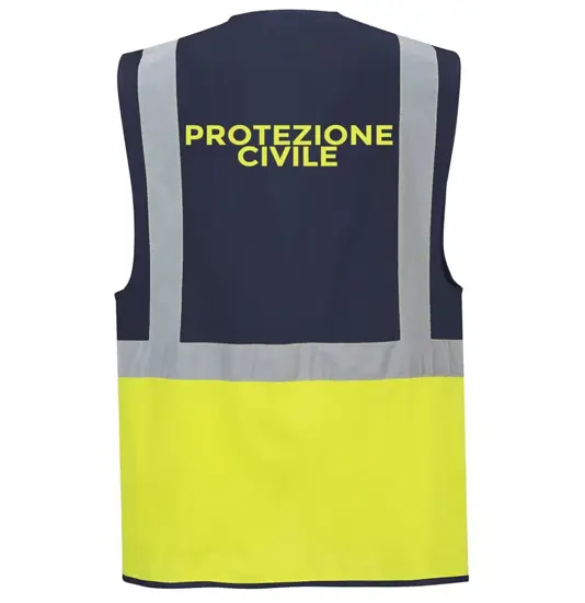Gilet alta visibilità Safemax personalizzato per protezione civile