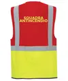 Gilet alta visibilità Safemax personalizzato per squadra antincendio